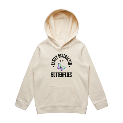 Distracted by Butterflies Kids Hoodie