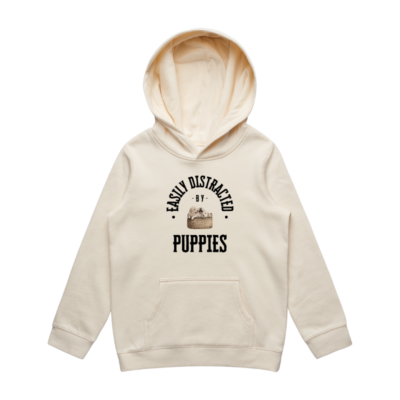 Distracted by Puppies Kids Hoodie
