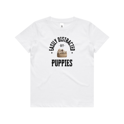 Distracted By Puppies Youth Tee