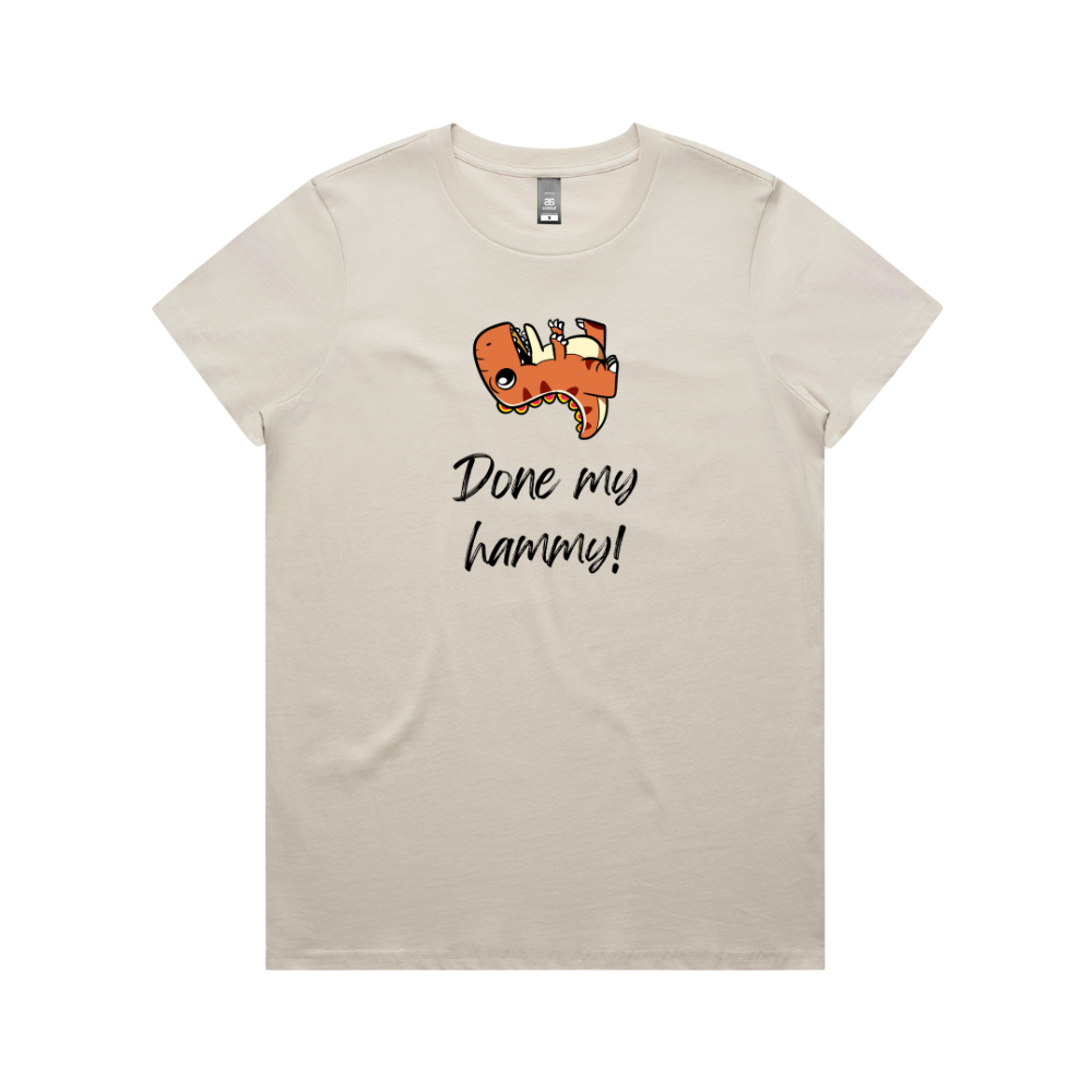 Women's Dinosaur Done My Hammy T-Shirt - Image 3
