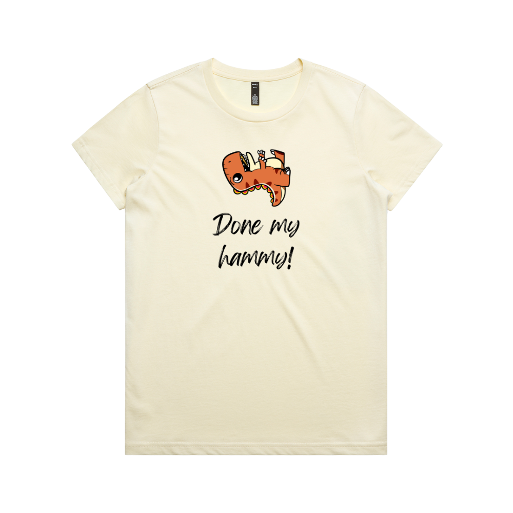 Women's Dinosaur Done My Hammy T-Shirt - Image 2