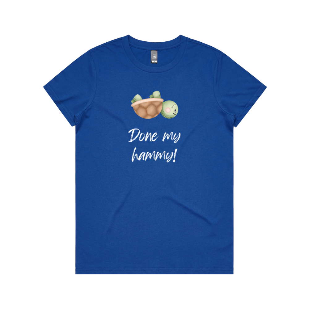 Women's Turtle Done My Hammy Dark T-Shirt - Image 6