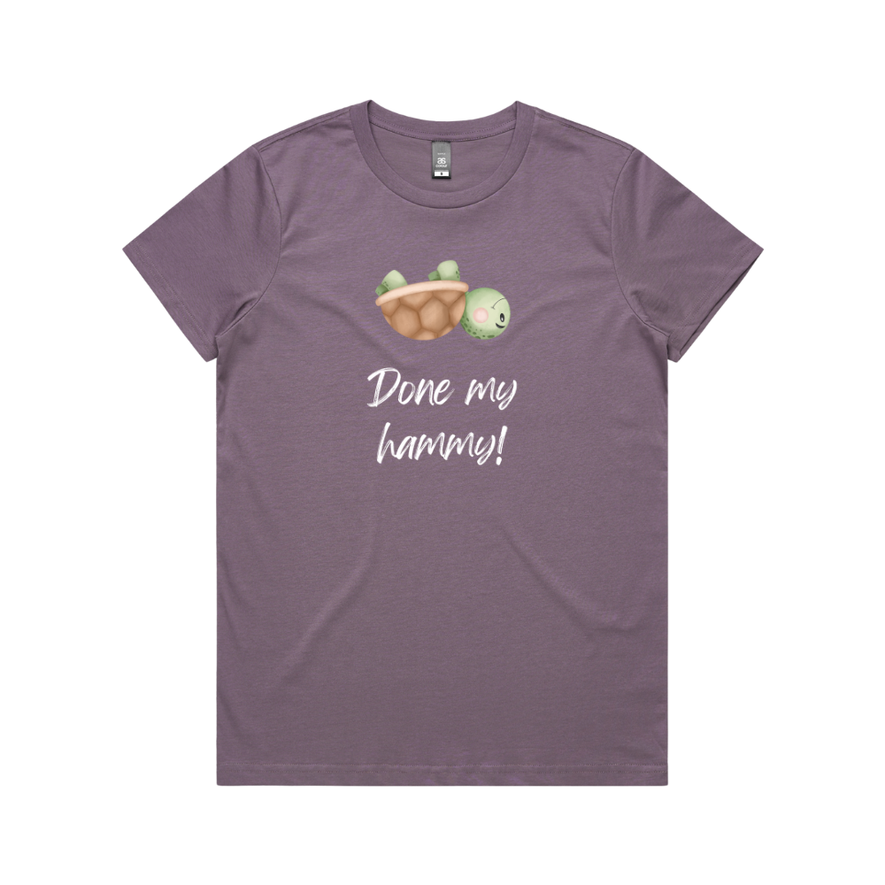 Women's Turtle Done My Hammy Dark T-Shirt - Image 7