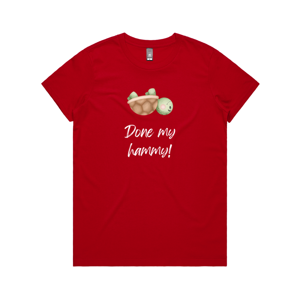 Women's Turtle Done My Hammy Dark T-Shirt - Image 8