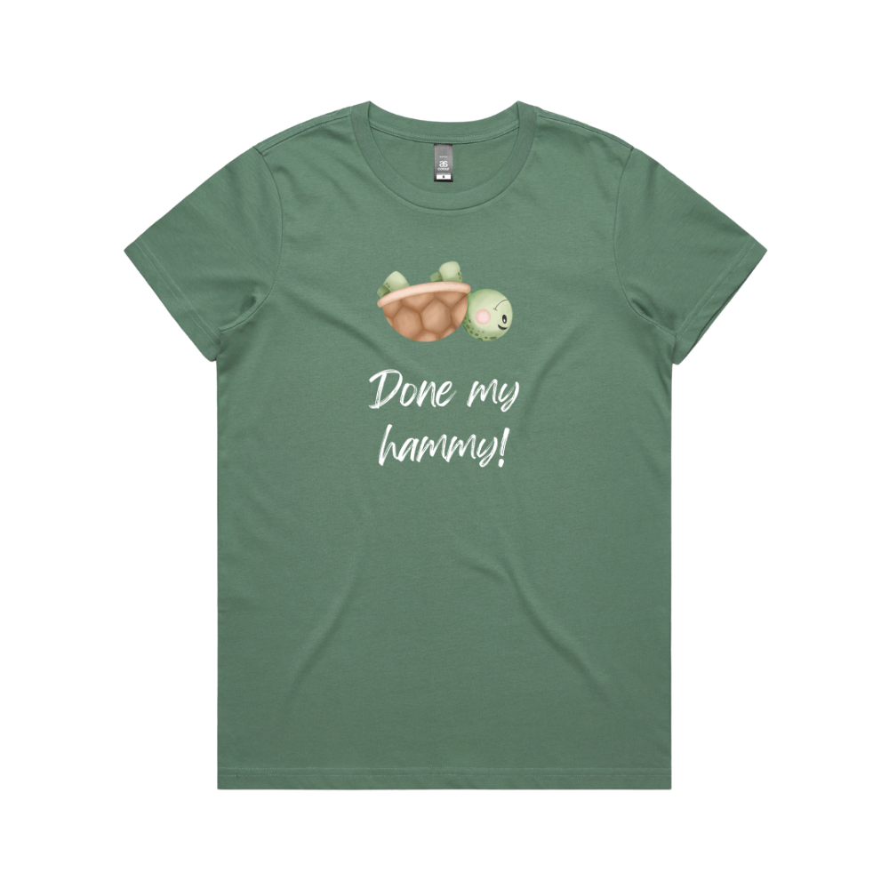 Women's Turtle Done My Hammy Dark T-Shirt - Image 9